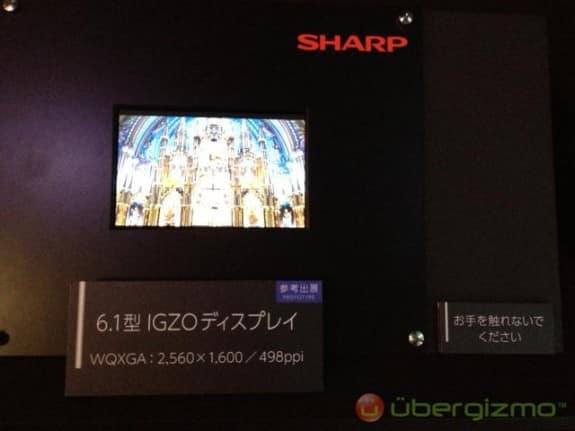 Sharp-WQXGA-1600p-IGZO-display