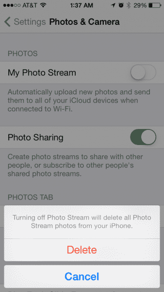 How to Turn off Photo Stream in iOS to Save Storage Space