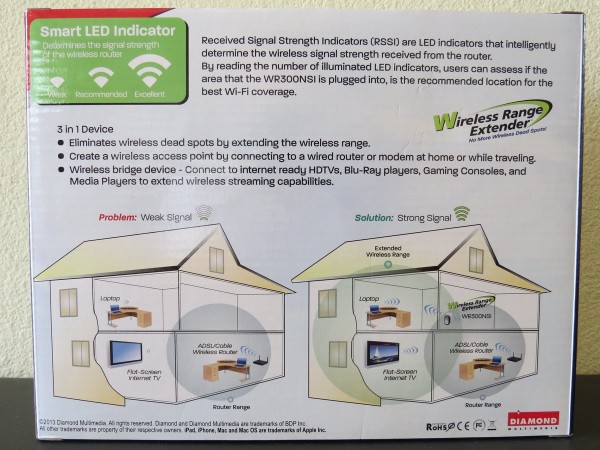 Diamond Wireless Range Extender WR300NSI