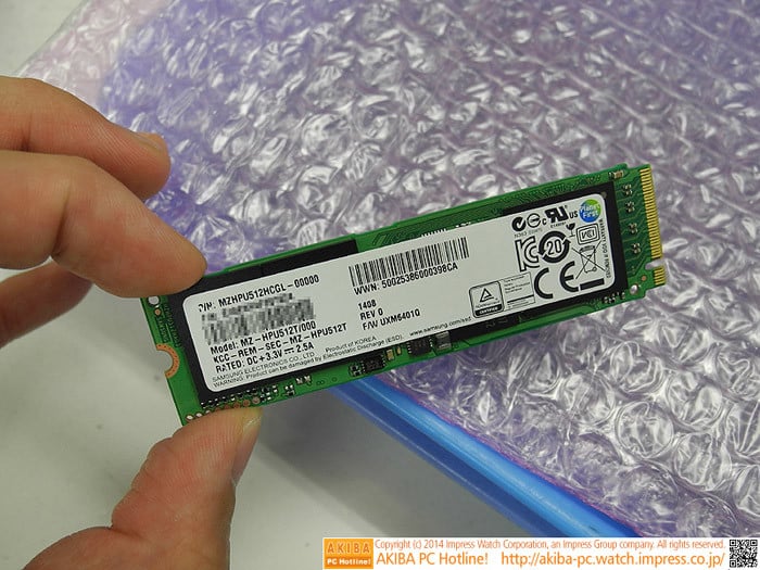 Samsung XP941 M.2 SSD