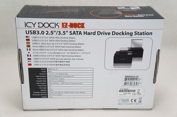 Icy Dock MB981U3-1S Hard Drive Dock