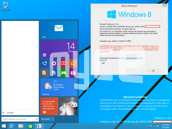 Windows 9 Screenshot