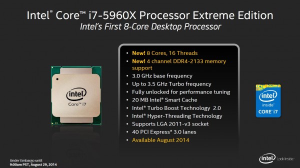 Intel Core i7-5960X “Haswell-E” Processor