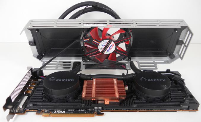 Asetek in 295x2 Radeon opened view