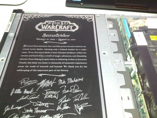 Word of Warcraft Original Blade Server