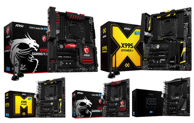 MSI X99 boards