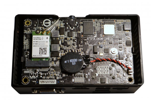 Liva Mini PC Motherboard mounted