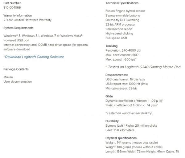 specs