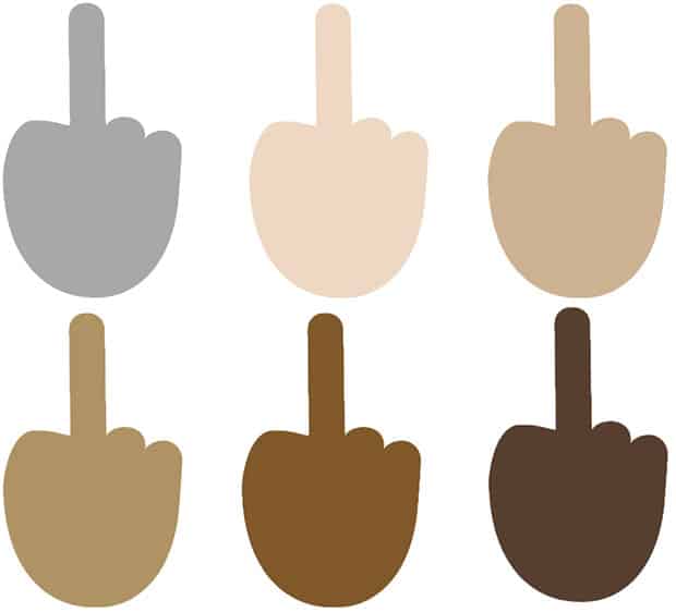 emoji middle fingers