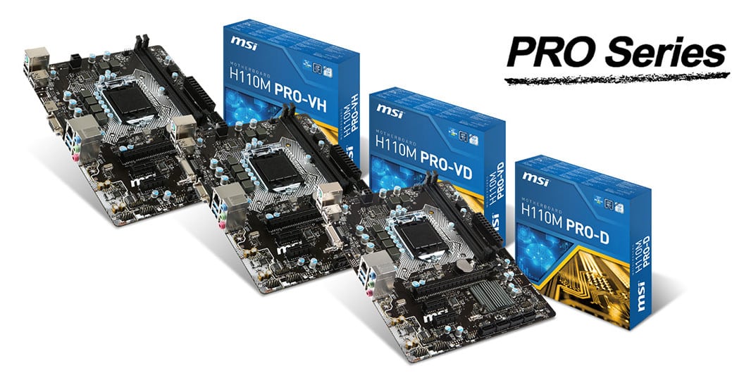 MSI H170 PRO Series Motherboards