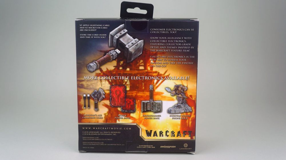 Warcraft Doomhammer Charging Cord