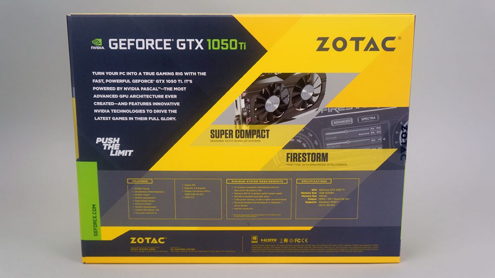 Zotac GeForce GTX 1050 Ti OC Edition Graphics Card