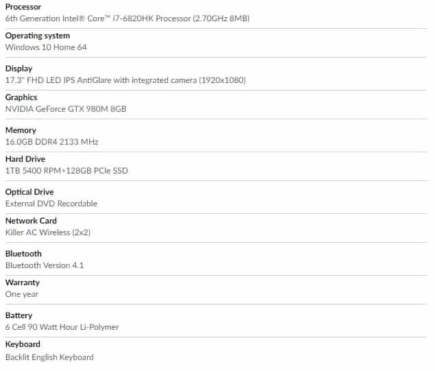 y900-specs