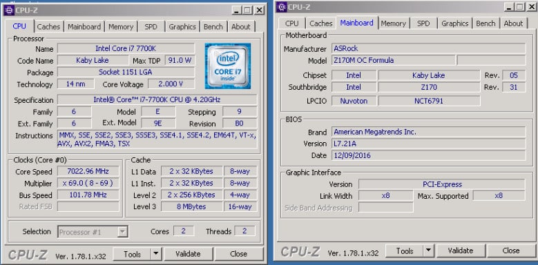 i7 7700k oc