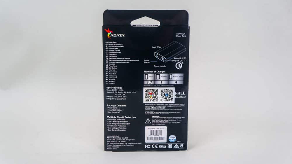 ADATA A10050QC Power Bank