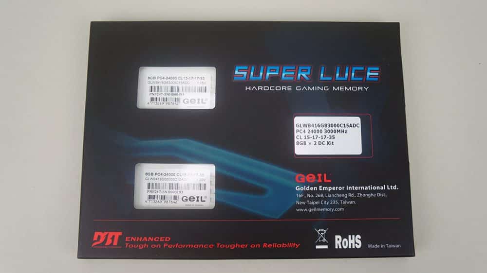 GeIL Super Luce DDR4-3000 16GB Memory Kit
