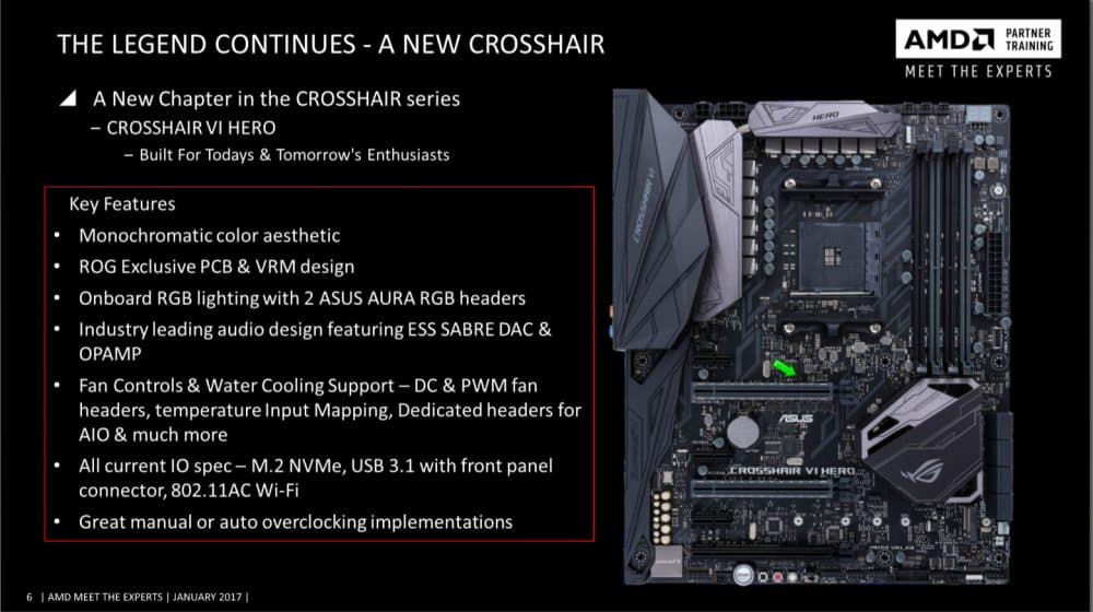ASUS ROG Crosshair VI Hero AM4 Motherboard