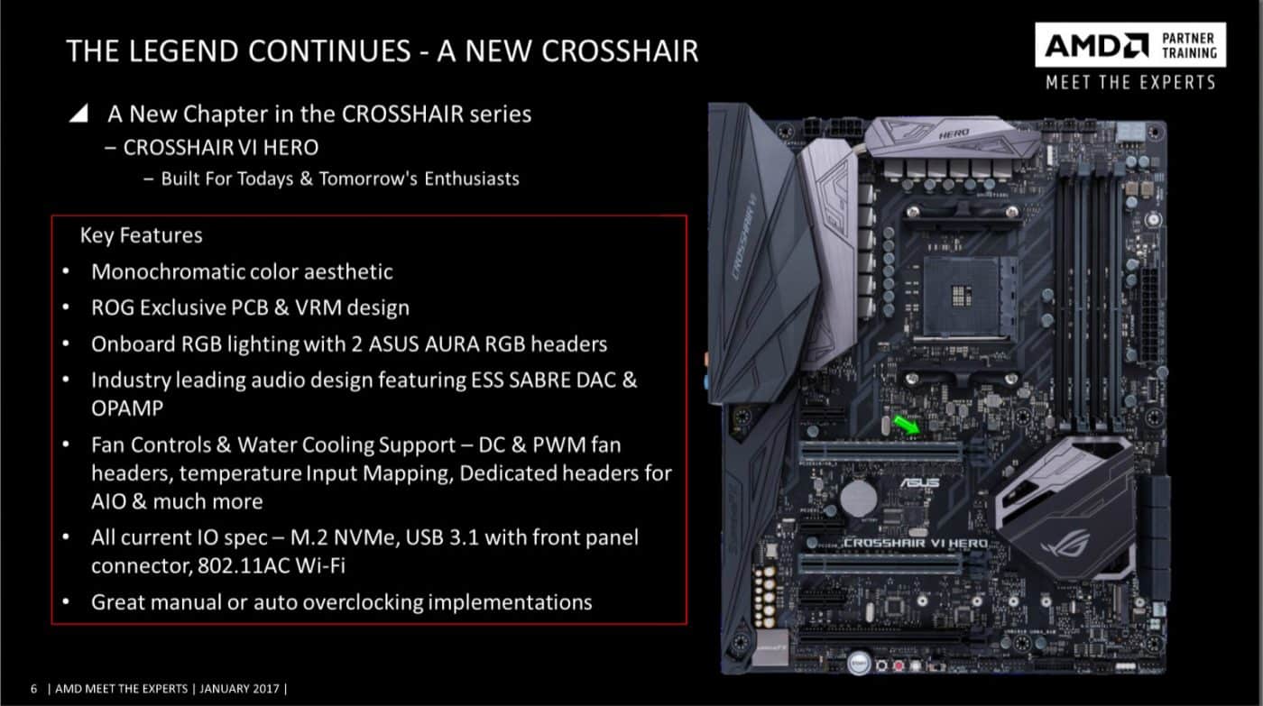ASUS ROG Crosshair VI Hero AM4 Motherboard