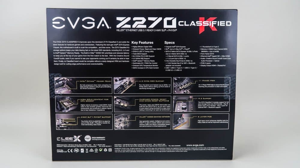 EVGA Z270 Classified K Motherboard