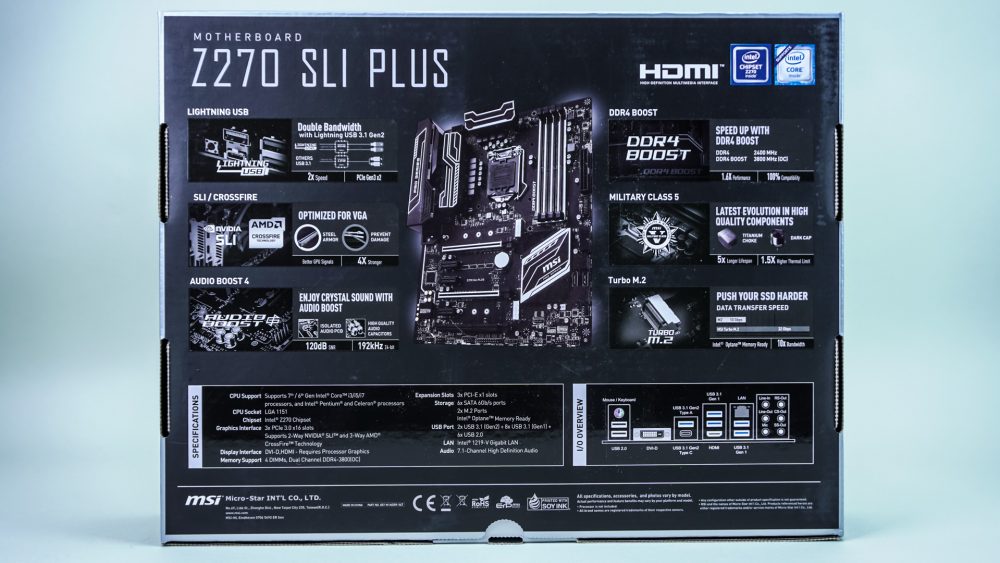 MSI Z270 SLI PLUS Motherboard
