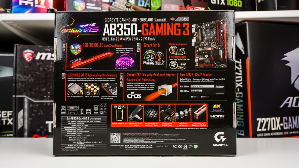 Gigabyte AB350-Gaming 3 Motherboard