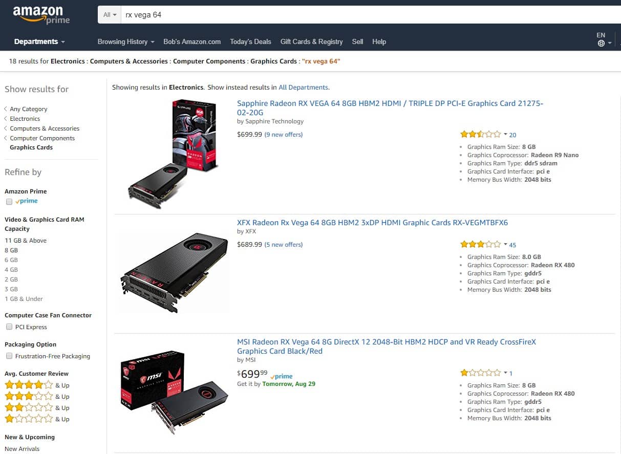 rx vega amazon