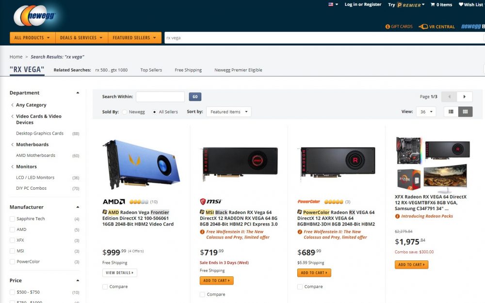 rx vega newegg
