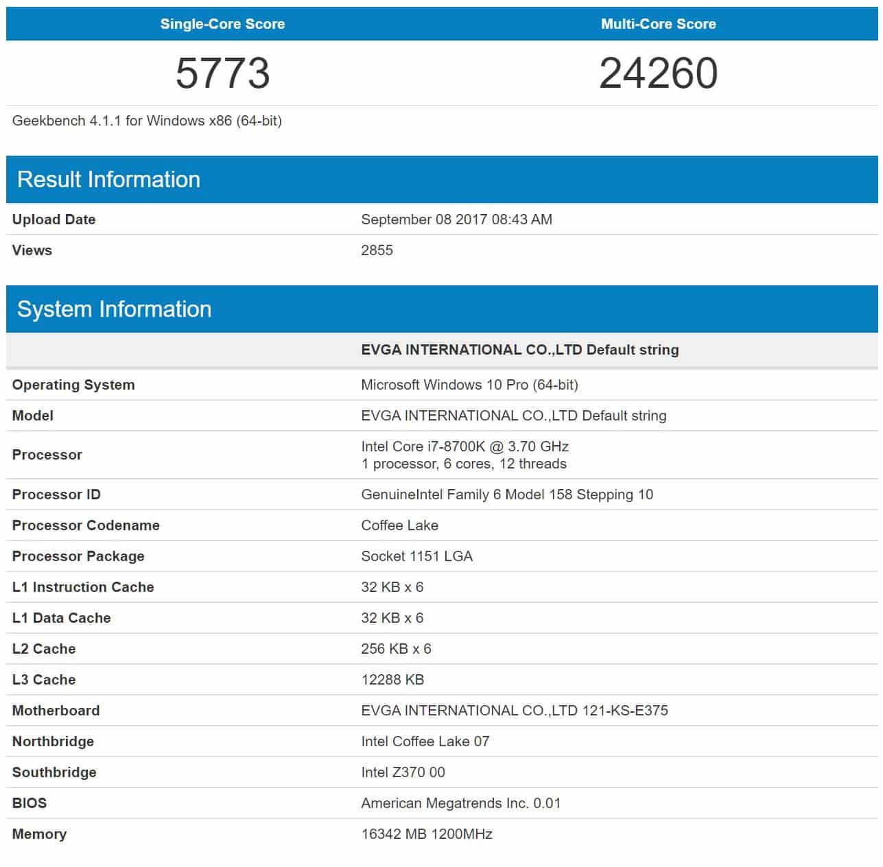 8700k geekbench