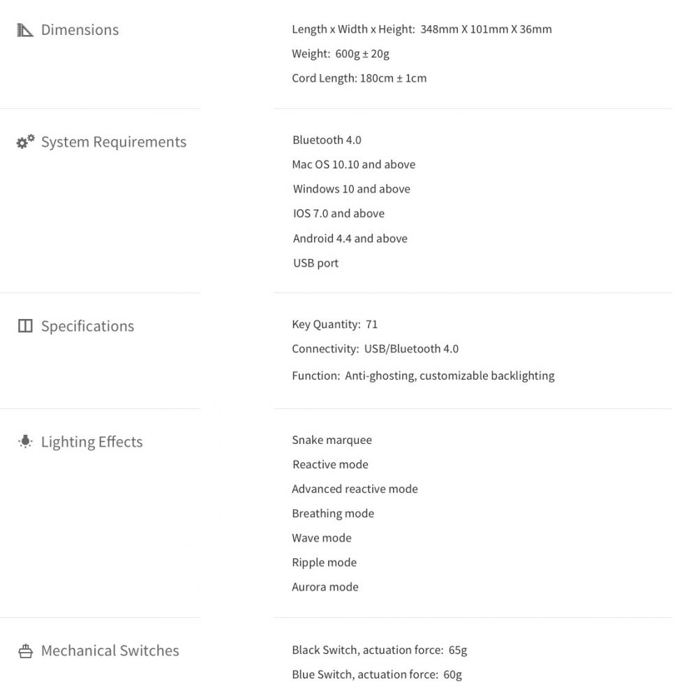 drevo specs