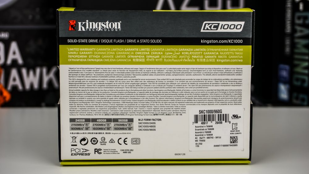 Kingston KC1000 960GB PCIe M.2 Solid State Drive