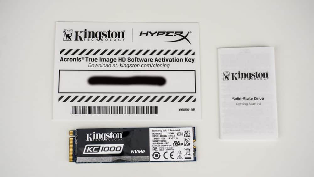 Kingston KC1000 960GB PCIe M.2 Solid State Drive