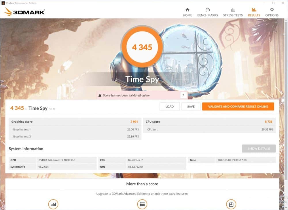 3dmark time 2