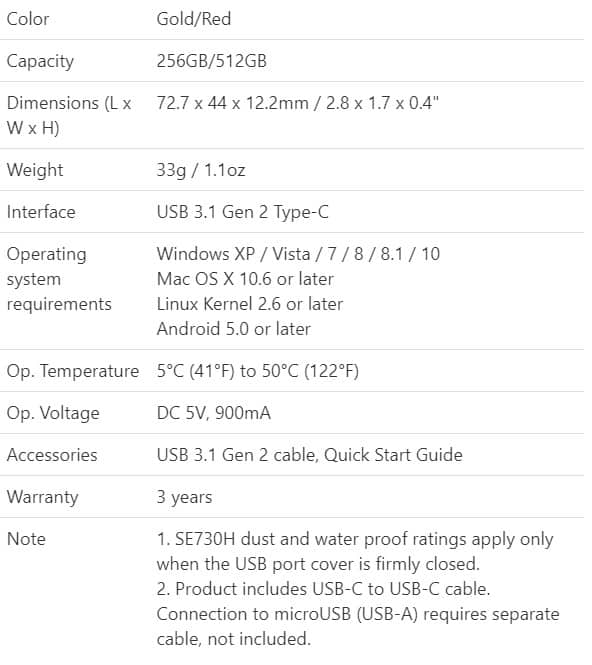 adata se730h specs
