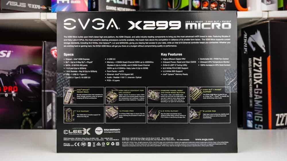 EVGA X299 Micro Motherboard