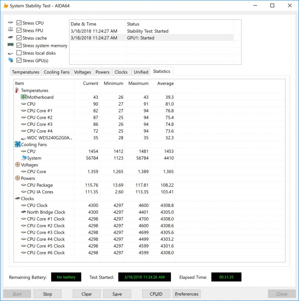 stability test