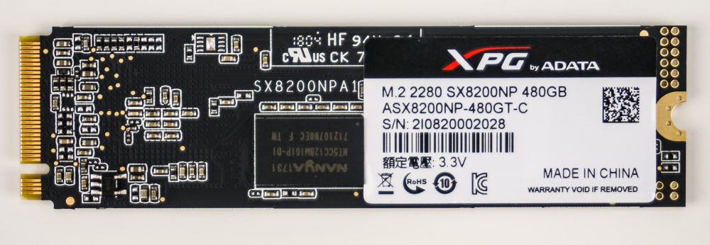ADATA XPG SX8200 480GB M.2 NVMe PCIe Solid State Drive