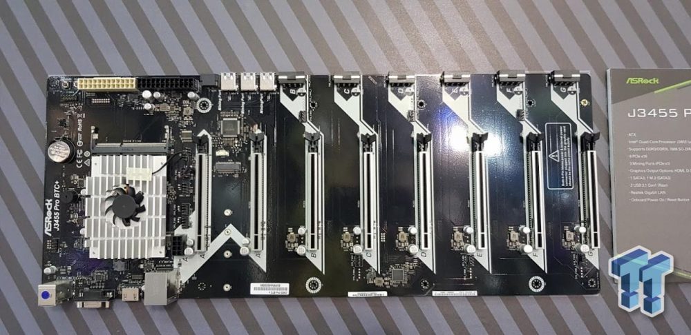 ASRock J3455 Pro BTC+ Mining Motherboard