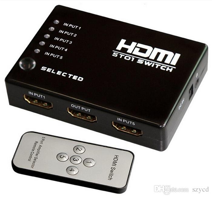 mini 5 port 1080p video hdmi switch switcher