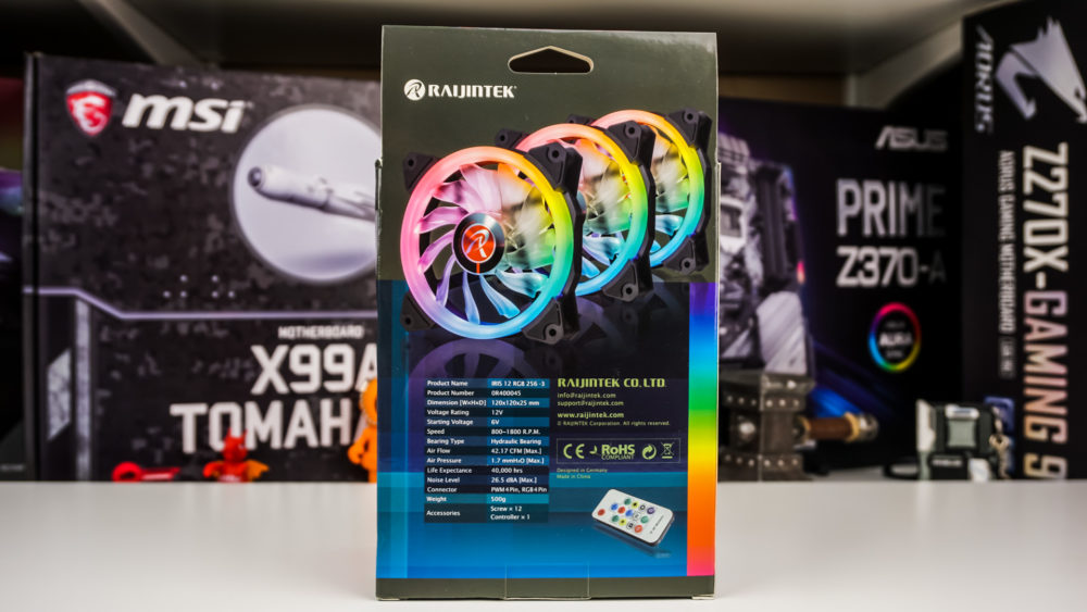 Raijintek Iris 12 RGB Fans