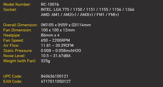 specifications