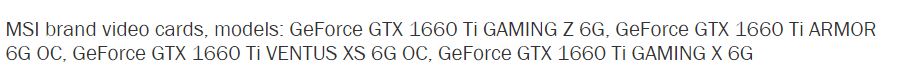 MSI GTX 1660 Ti