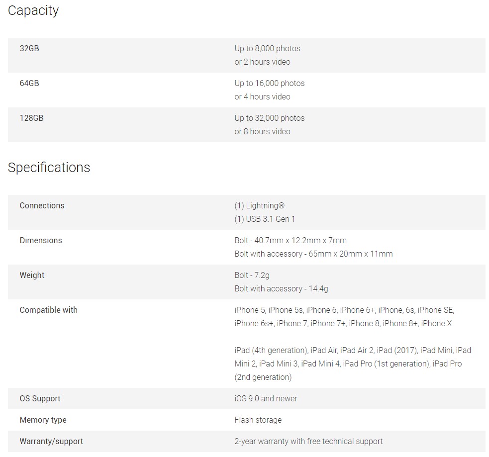 bolt specs