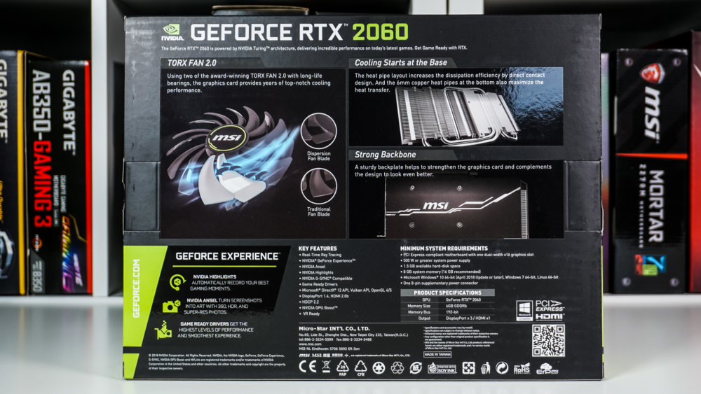 MSI GeForce RTX 2060 Ventus 6G OC Graphics Card Review