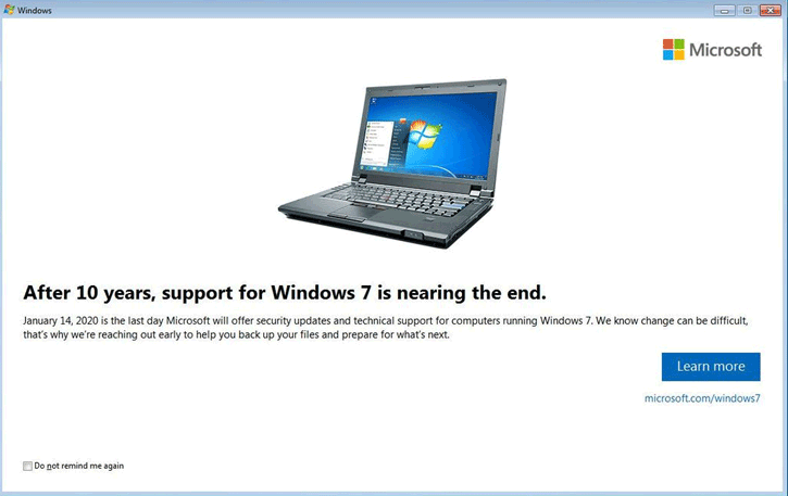 windows7 notice