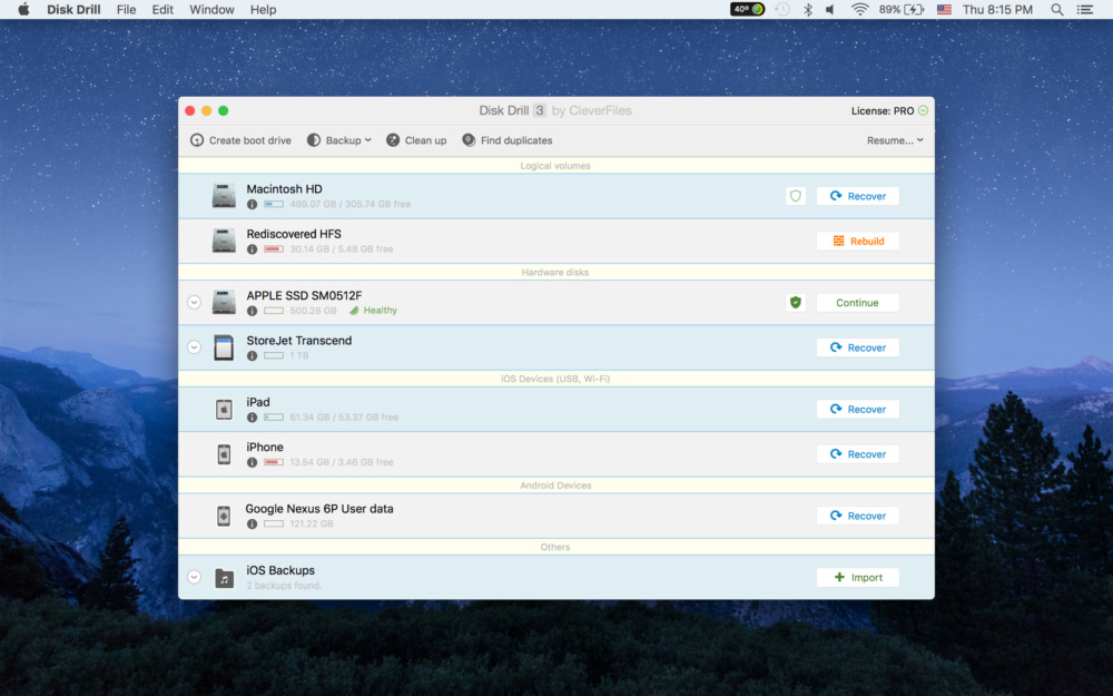 1 Disk Drill Mac List