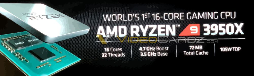 AMD Ryzen 9 3950X 16 core CPU