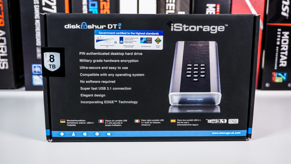 iStorage diskashur DT2 8TB External Hard Drive