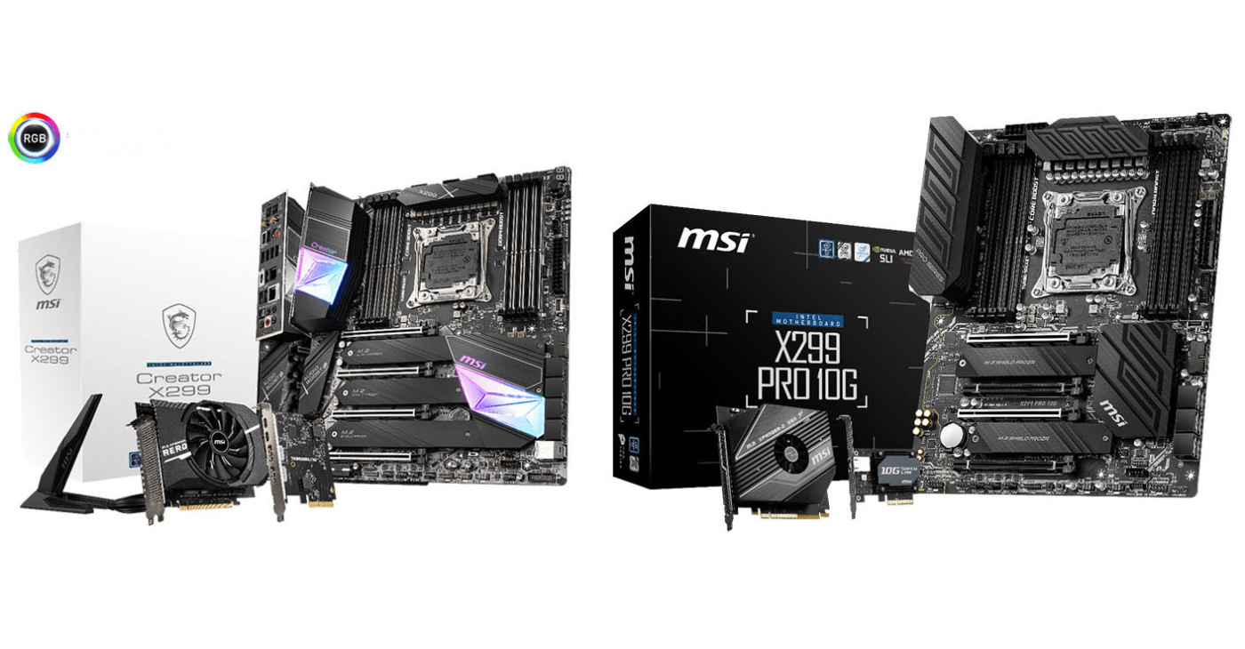 MSI X299 BOARDS