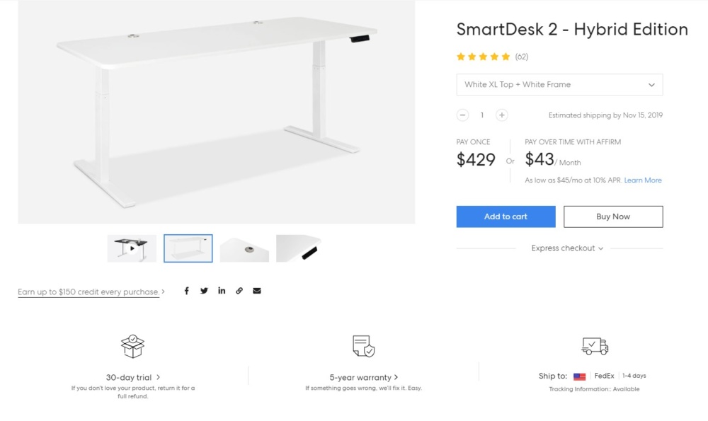 smart desk2 order