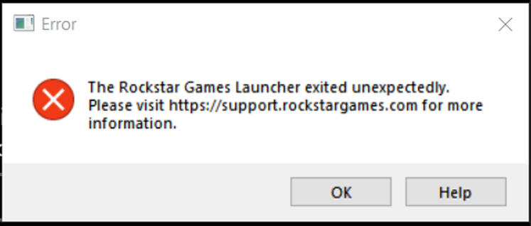rdr2 error